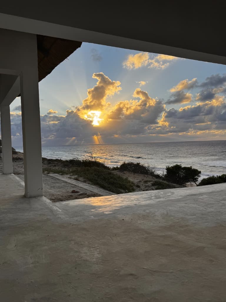 Golden sunset over the coastal dunes